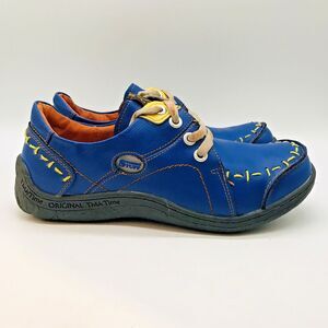 Original TMA Time Eyes Shoes Women's 11 Blue Leather Stumble Stuff Groovy Glides